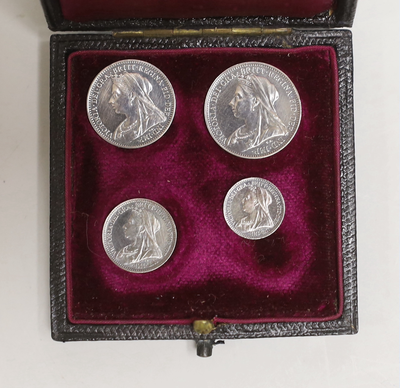 British coins, a cased Victoria maundy set, 1901